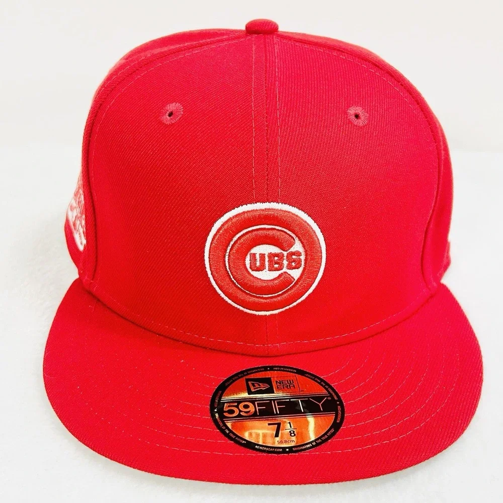 New Era Chicago Cubs Red World Series 59FIFTY Fitted Hat‎ Cap 7 1/8 MLB Baseball